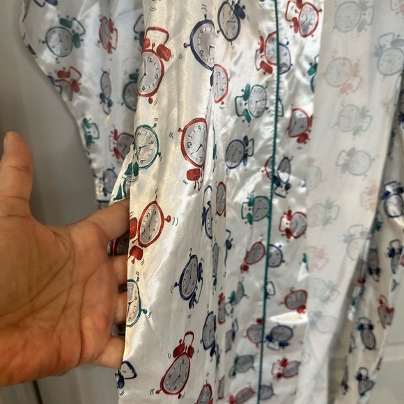 Kathryn Satin Alarm Clock Tie Robe, size Small - Picture 5 of 9